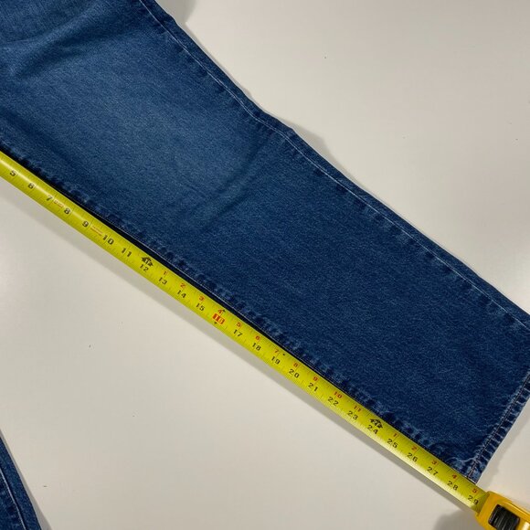 JW.Anderson x Uniqlo Crest Logo Straight Leg medium wash Jeans mens size 33x28.5 - Picture 7 of 7